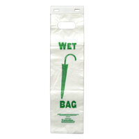 Sacs à parapluies usagés en plastique HDPE recyclé, personnalisés en usine, avec poignée longue à valve, pour supermarchés et chaînes de magasins - Jetables