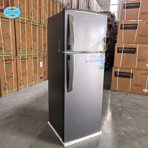 Réfrigérateur à congélateur supérieur 250L, double porte, refroidissement direct, étagères réglables, classe énergétique A, réfrigérateur autoportant pour maison et garage - Product Image 5