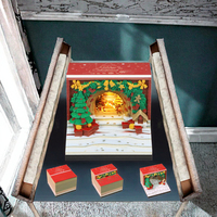 Bloc-notes personnalisé en forme de sapin de Noël 3D avec impression UV, papier de qualité supérieure, décoration de bureau à domicile, cadeau de Noël pour enfants