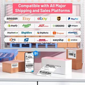 Impresora Térmica <span class=keywords><strong>de</strong></span> Etiquetas Phomemo 4x6 para Teléfono Móvil, Bluetooth, para Envíos, Compatible con eBay, Amazon, Almacén FBA - Product Image 3