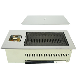 <span class=keywords><strong>Parrilla</strong></span> <span class=keywords><strong>de</strong></span> barbacoa <span class=keywords><strong>de</strong></span> <span class=keywords><strong>gas</strong></span> rectangular para restaurante coreano, Mesa integrada <span class=keywords><strong>de</strong></span> <span class=keywords><strong>acero</strong></span> <span class=keywords><strong>inoxidable</strong></span>, estufa <span class=keywords><strong>de</strong></span> barbacoa <span class=keywords><strong>de</strong></span> <span class=keywords><strong>Gas</strong></span> LPG, <span class=keywords><strong>parrilla</strong></span> cuadrada sin humo Yakiniku - Product Image 4