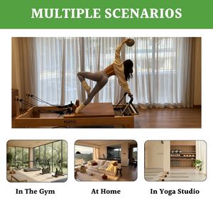 Set de <span class=keywords><strong>Pilates</strong></span> Ajustable de Cinco Piezas: Cama de Entrenamiento de Madera Sólida para Yoga y Core Training, Corrector y Silla Estable para Entrenamiento Personal en Casa - Product Image 3