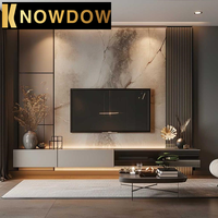 KNOWDOW meuble TV lumière luxe moderne Simple italien français Style célébrité préférée noyer bois Console meuble TV ensemble Villa