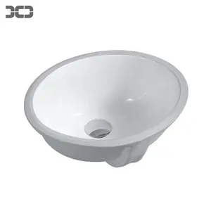 Modern Pure White Oval Undermount Bathroom Sink Ceramic Lavatory Vanity Top Basin Sinks