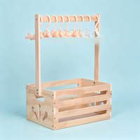 Panier de rangement en bois pour bébé, avec poignée, idéal pour la chambre de bébé, panier cadeau pour la crèche (sans cintres)