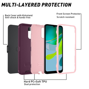 เคสโทรศัพท์กันกระแทกแบบเต็มรูปแบบสำหรับ <span class=keywords><strong>Motorola</strong></span> <span class=keywords><strong>Moto</strong></span> E13 รุ่นใหม่ <span class=keywords><strong>360</strong></span> 3 in 1  ฝาครอบโทรศัพท์ <span class=keywords><strong>MOTO</strong></span> E13 - Product Image 4