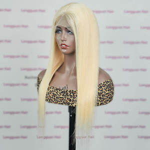 Longguan Usine En Gros 613 HD Pleine Dentelle Perruque De Cheveux Humains Blonde Perruque Longue Transparente Européenne Cheveux Suisse Dentelle 2 Pièce - Product Image 3