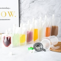 Pochettes Doypack à Bec Verseur pour Boissons, Translucides Givrées, 30ml 50ml 100ml 150ml 200ml 250ml 300ml 380ml 500ml