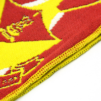 Hochwertiger Großhandel Kundenspezifischer Öko-Tex Doppelseitiger Jacquard-Strick Schal für Sport, Fußballvereine und Fans aus Acryl