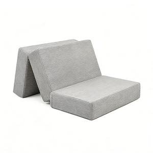 Canapé-lit rétractable en tissu, <span class=keywords><strong>matelas</strong></span> en mousse flanelle, personnalisable pour les petits espaces - pour appartements, salon, housse amovible - Product Image 1