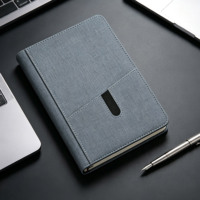 Carnets A5 en cuir PU à couverture rigide, reliure cousue, pochette téléphone, logo personnalisé imprimé, cadeau d'affaires, journal/agenda 100gsm, vente en gros