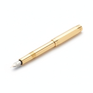 Bolígrafo de Acero Inoxidable Chapado en Oro con Punta de Latón Facetada, Ancho de Escritura de 0.5 mm, Personalizable con Logotipo, Regalo Ejecutivo Corporativo - Product Image 2