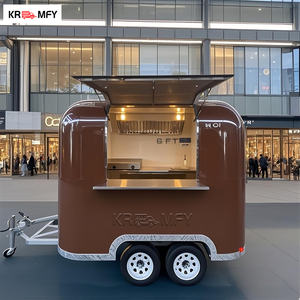 Remorque de restauration mobile vintage en acier inoxydable poli miroir, style Silver Bullet, pour la vente de snacks et la cuisine mobile - Product Image 2