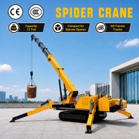 Mini-grue araignée sur chenilles pliable multifonctionnelle à commande à distance avec stabilisateurs hydrauliques, 12 tonnes, prix de la grue araignée sur chenilles