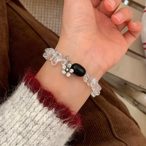 สร้อยข้อมือคริสตัลรูปดอกไม้ประดับหินอาเกต เงินแท้ S925 เครื่องประดับสำหรับผู้หญิงใส่ได้ทุกวัน - Product Image 1