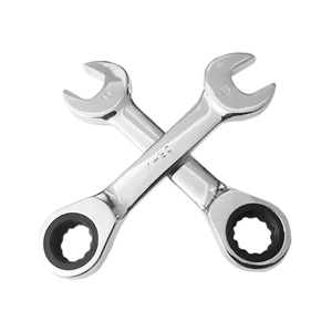 Ngắn Xử Lý Kết Hợp Ratchet Cờ Lê 6-19Mm Chrome Vanadium Hộp Thép Và Mở End Cờ Lê Dụng Cụ Cầm Tay - Product Image 1