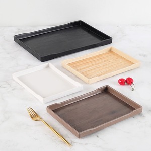 Hình chữ nhật melamine nhựa nhà hàng phục vụ tấm phục vụ khay cho khách sạn ăn nhẹ bằng gỗ Melamine Khay phục vụ - Product Image 3