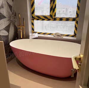 Jacuzzier 1.8m fille rose pierre artificielle profonde baignoire salle de bain piscine solide Spa baignoire autoportante wasmo <span class=keywords><strong>tente</strong></span> spa baignoires - Product Image 1