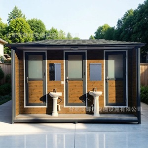 Toilettes portables en bois, design rustique, écologiques, pour usage public, toilettes extérieures - Product Image 2