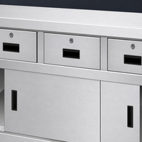 Armoire de rangement en acier inoxydable finition mate brossée avec capacité de charge de 1000 kg/m pour le stockage en cuisine commerciale