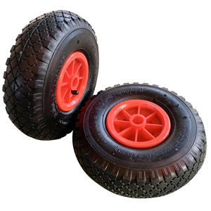 Roue pneumatique en caoutchouc 3.00-4 avec jante en plastique 260x85mm, roue pour chariot à main, pneu gonflable en caoutchouc de 10 pouces, durable, type de trou de fixation <span class=keywords><strong>6</strong></span> - Product Image 4