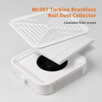 Collecteur de poussière d'ongles professionnel en ABS robuste, polisseuse puissante 60W pour ongles en acrylique et gel, salon de manucure