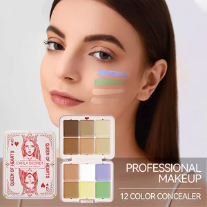 Palette <span class=keywords><strong>de</strong></span> contouring et correcteur haute qualité, crémeuse, personnalisable, 12 couleurs, minérale, waterproof, haute couvrance, contrôle du sébum, illuminateur et contouring - Product Image 4