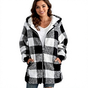 Sweat à capuche en polaire sherpa pour femme, pull chaud en peluche, sweat-shirt d'hiver doux et moelleux pour femme - Product Image 1