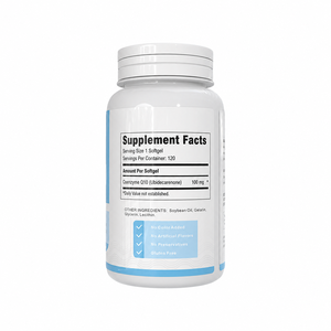 CoQ10 100mg Gélules Souples 60 unités Pour Adultes Soutien de la Santé Cardiaque Absorption Supérieure Supplément Antioxydant - Product Image 2