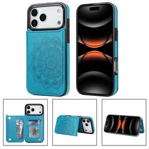 Étui <span class=keywords><strong>portefeuille</strong></span> en cuir avec motif de fleurs de Datura, résistant aux chocs, avec plusieurs emplacements pour cartes, support de protection pour iPhone/<span class=keywords><strong>Huawei</strong></span>/Samsung - Product Image 3