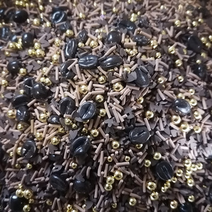 1kg DIY Craft Slime sprinkles Valentine Brown tim vàng hạt cà phê Đậu mix Polymer đất sét sprinkles lát - Product Image 3