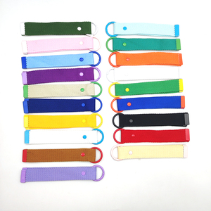 YYX Simple toile sangle <span class=keywords><strong>porte</strong></span>-clés bricolage coloré main tissu bande contraste <span class=keywords><strong>ruban</strong></span> sac à dos pendentifs <span class=keywords><strong>porte</strong></span>-clés - Product Image 3