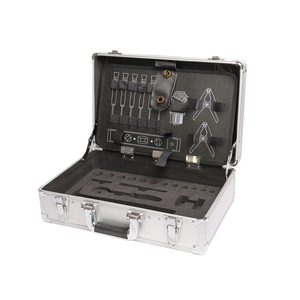 Caja de <span class=keywords><strong>herramientas</strong></span> de peluquero de aluminio vacía Caja de transporte dura de aluminio universal <span class=keywords><strong>Maletín</strong></span> portátil - Product Image 1