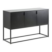 Kabinet setengah hitam logam meja dapur luar ruangan bufet kustom & Bufet