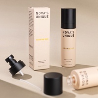 Flacon vaporisateur de 100 ml pour maquillage, brume fine, tonique, impression dorée, flacon cosmétique de luxe pour cheveux, avec boîte