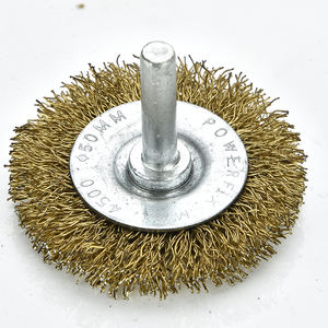 Brosse à roue ondulée DELUN de 3 pouces avec fil d'acier, dureté moyenne, personnalisable OEM pour meuleuse d'angle, garantie 3 ans - Product Image 1