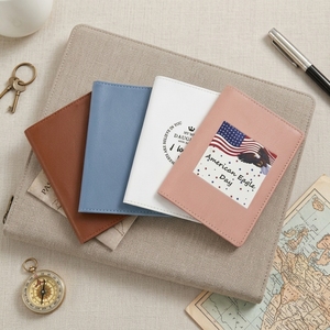 Housse de passeport personnalisée en cuir PU imperméable avec impression UV sérigraphiée pour compagnies aériennes – Cadeau promotionnel d'entreprise - Product Image 3