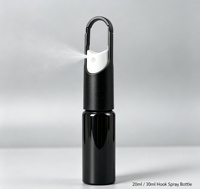 Flacon pulvérisateur rond en PETG de 20 ml avec porte-clés pour désinfectant pour les mains, flacon vide pour lotion, personnalisable