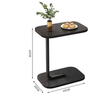 Table basse mobile de luxe de style nordique en bois et métal pour salon, chambre, bureau, utilisation en extérieur