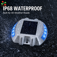 CadSolar CS-SR-801 Balise solaire bidirectionnelle 110 mm 6 LED IP68 pour la sécurité routière avec option de montage sur poteau
