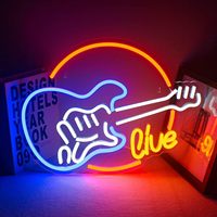 Casque de jeu transfrontalier LIVEMUSIC Style signe lumineux USB guitare électrique DJ mélange chat néon lumière décoration
