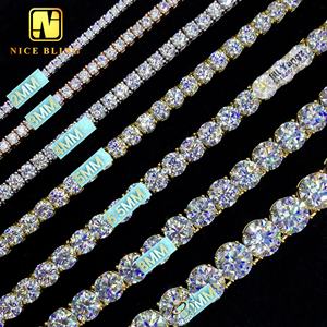 Stocks prêts 2mm 3mm 4mm MOINS CHER dans l'<span class=keywords><strong>histoire</strong></span> Moissanite Tennis Collier <span class=keywords><strong>Bracelet</strong></span> Hip Hop Bijoux Tennis Chaîne - Product Image 6