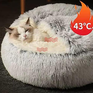 Pet Cat Sleeping <b>Bed</b> <b>Soft</b> Plush Faux Fur Nest for Indoor Small Large Cats <b>Dogs</b> Snooze Sleeping Cave Washable Pet Fluffy Nest - Product Image 5