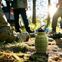 Bouteille d'eau de sport en silicone de qualité alimentaire, pliable, personnalisable et réutilisable