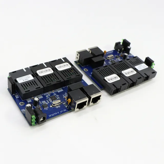 BYXGD Single mode Reverse POE Fast Ethernet3fiber 2RJ45 SFP Mini Fiber Optic Media Converter
