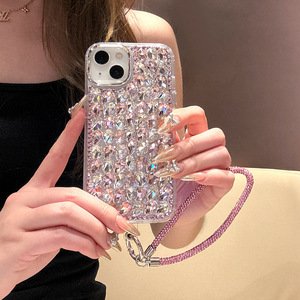 Ốp lưng <span class=keywords><strong>iPhone</strong></span> nạm kim cương giả sang trọng với dây buộc kim cương phù hợp cho 16 15 14 13 12 Pro Max vỏ điện thoại pha lê lấp lánh - Product Image 6