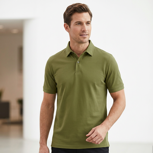 Camisas de Golf Personalizadas para Hombre, de Manga Corta, Color Sólido, Tallas Grandes, Tejidas, 100% Algodón, 220g, con Solapas Estampadas, Casuales y de Negocios - Product Image 5