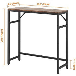 Narrow entryway <b>table</b>, entrance <b>table</b> with 2 support bars, thin sofa <b>table</b>, small sofa <b>table</b>, living room side <b>table</b> - Product Image 3