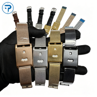 Yeni Tasarım Lüks Paslanmaz Çelik Analog Minimalist Kare Saat 35mm Kasa Quartz Son Moda Unisex Büyük Marka Özel Retro