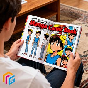 Personnalisation en masse de livres de bandes dessinées américaines et japonaises, livres illustrés, mangas, impression à la demande - Product Image 1